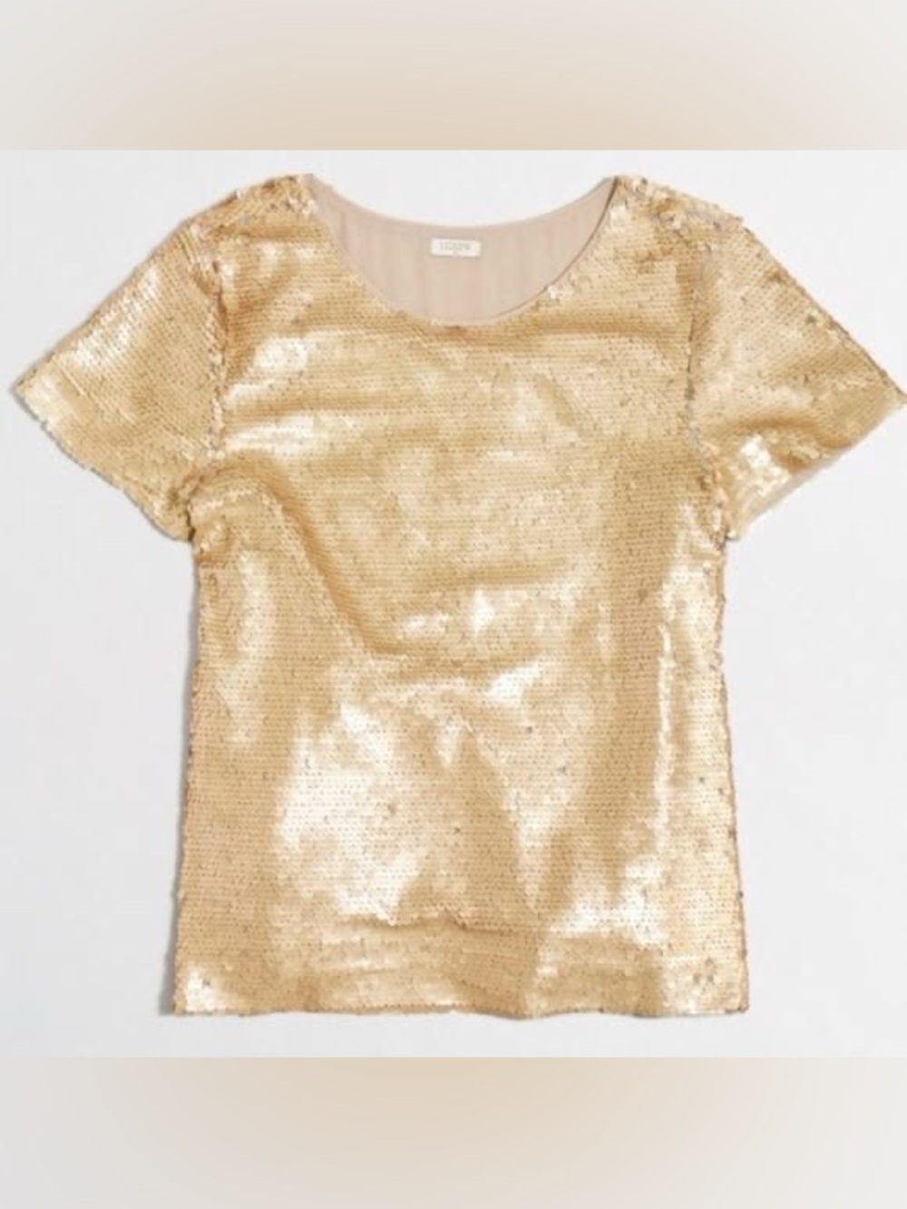 J.Crew Factory Gold Sequin Top - EUC